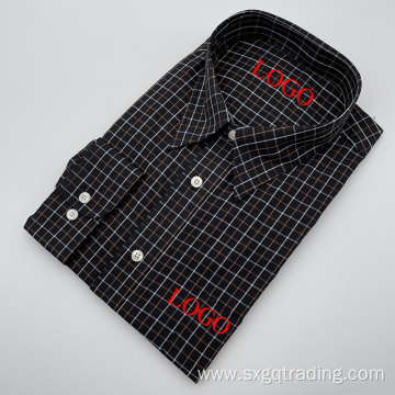 Hidden button-down long sleeve men's shirt